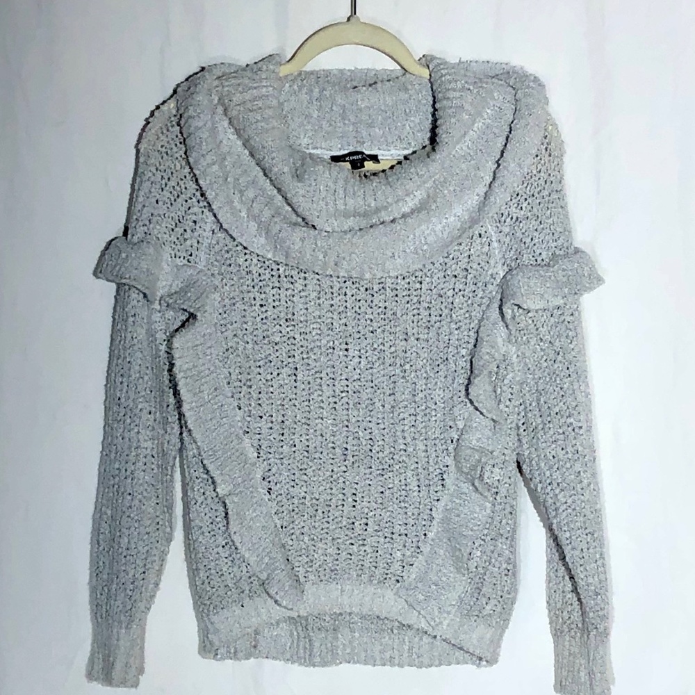 Express -  Ruffle Cowl Neck Sweater